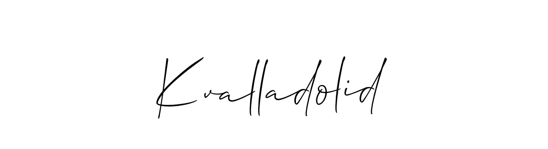 How to Draw Kvalladolid signature style? Allison_Script is a latest design signature styles for name Kvalladolid. Kvalladolid signature style 2 images and pictures png