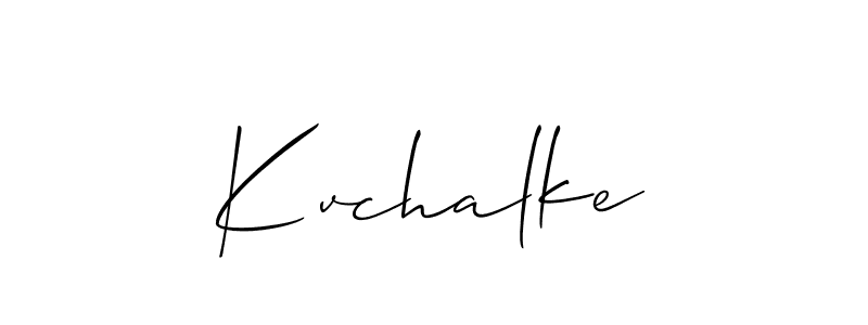 Create a beautiful signature design for name Kvchalke. With this signature (Allison_Script) fonts, you can make a handwritten signature for free. Kvchalke signature style 2 images and pictures png