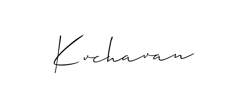 Design your own signature with our free online signature maker. With this signature software, you can create a handwritten (Allison_Script) signature for name Kvchavan. Kvchavan signature style 2 images and pictures png
