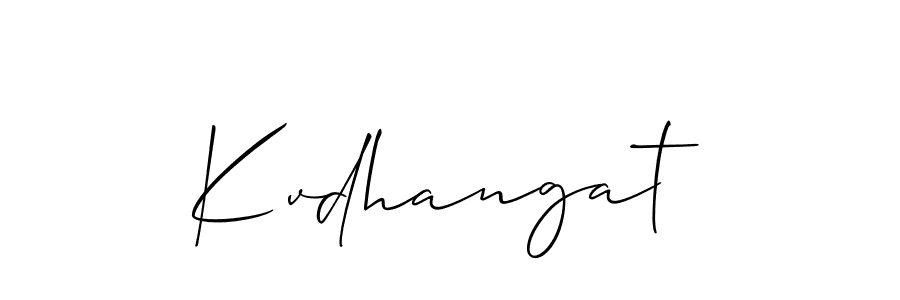Create a beautiful signature design for name Kvdhangat. With this signature (Allison_Script) fonts, you can make a handwritten signature for free. Kvdhangat signature style 2 images and pictures png