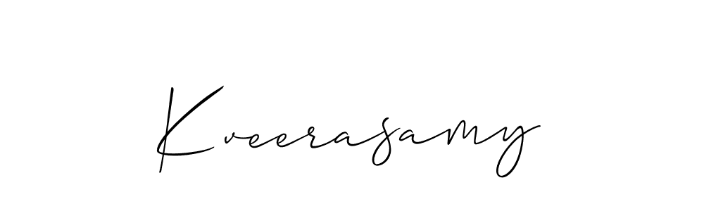 Make a beautiful signature design for name Kveerasamy. With this signature (Allison_Script) style, you can create a handwritten signature for free. Kveerasamy signature style 2 images and pictures png