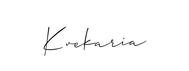 Kvekaria stylish signature style. Best Handwritten Sign (Allison_Script) for my name. Handwritten Signature Collection Ideas for my name Kvekaria. Kvekaria signature style 2 images and pictures png