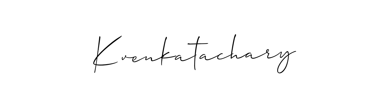 Use a signature maker to create a handwritten signature online. With this signature software, you can design (Allison_Script) your own signature for name Kvenkatachary. Kvenkatachary signature style 2 images and pictures png
