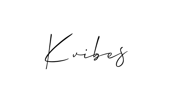 It looks lik you need a new signature style for name Kvibes. Design unique handwritten (Allison_Script) signature with our free signature maker in just a few clicks. Kvibes signature style 2 images and pictures png