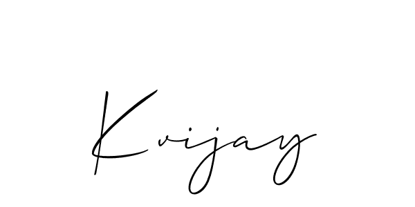 Allison_Script is a professional signature style that is perfect for those who want to add a touch of class to their signature. It is also a great choice for those who want to make their signature more unique. Get Kvijay name to fancy signature for free. Kvijay signature style 2 images and pictures png