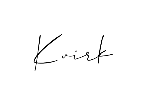 if you are searching for the best signature style for your name Kvirk. so please give up your signature search. here we have designed multiple signature styles  using Allison_Script. Kvirk signature style 2 images and pictures png