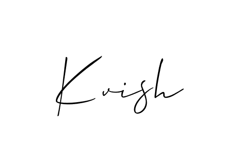 Similarly Allison_Script is the best handwritten signature design. Signature creator online .You can use it as an online autograph creator for name Kvish. Kvish signature style 2 images and pictures png