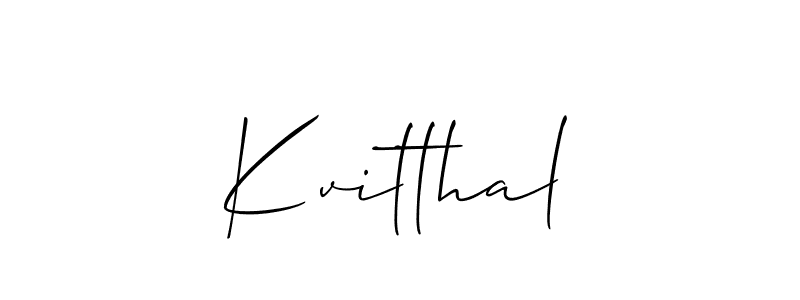 How to make Kvitthal signature? Allison_Script is a professional autograph style. Create handwritten signature for Kvitthal name. Kvitthal signature style 2 images and pictures png