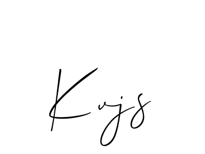 You should practise on your own different ways (Allison_Script) to write your name (Kvjs) in signature. don't let someone else do it for you. Kvjs signature style 2 images and pictures png