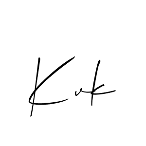 Also You can easily find your signature by using the search form. We will create Kvk name handwritten signature images for you free of cost using Allison_Script sign style. Kvk signature style 2 images and pictures png