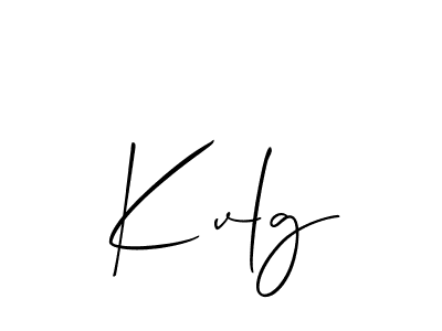 How to make Kvlg signature? Allison_Script is a professional autograph style. Create handwritten signature for Kvlg name. Kvlg signature style 2 images and pictures png