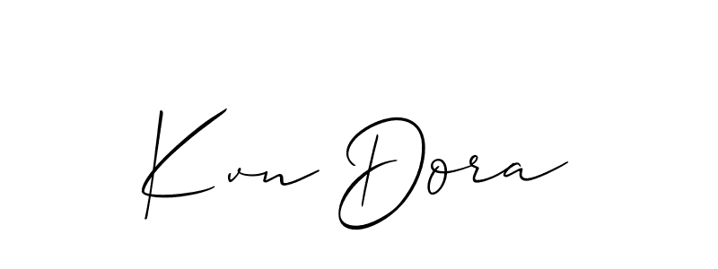 Design your own signature with our free online signature maker. With this signature software, you can create a handwritten (Allison_Script) signature for name Kvn Dora. Kvn Dora signature style 2 images and pictures png