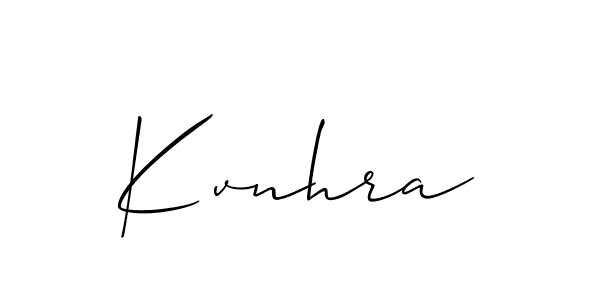 How to make Kvnhra signature? Allison_Script is a professional autograph style. Create handwritten signature for Kvnhra name. Kvnhra signature style 2 images and pictures png