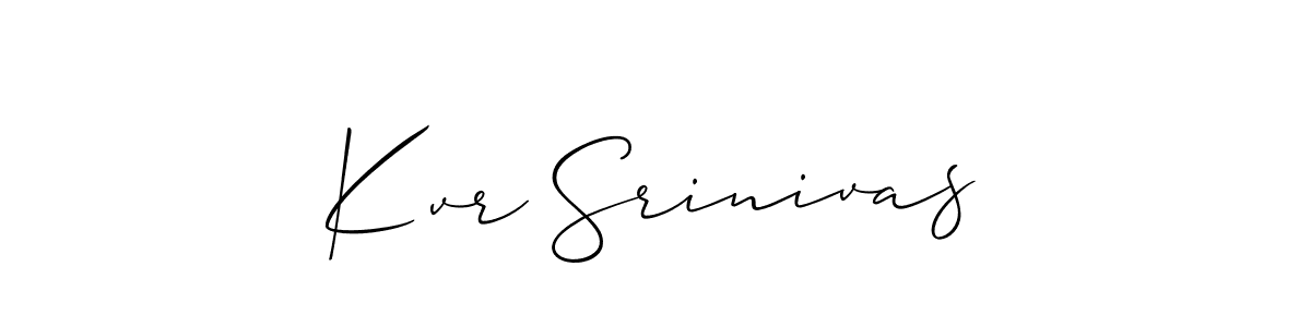 Use a signature maker to create a handwritten signature online. With this signature software, you can design (Allison_Script) your own signature for name Kvr Srinivas. Kvr Srinivas signature style 2 images and pictures png