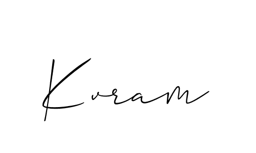 Create a beautiful signature design for name Kvram. With this signature (Allison_Script) fonts, you can make a handwritten signature for free. Kvram signature style 2 images and pictures png