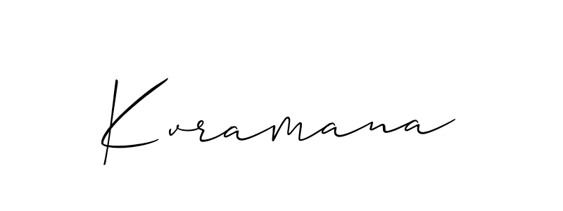 It looks lik you need a new signature style for name Kvramana. Design unique handwritten (Allison_Script) signature with our free signature maker in just a few clicks. Kvramana signature style 2 images and pictures png