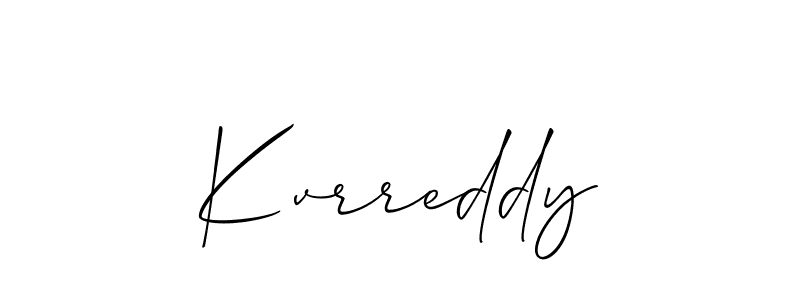 Allison_Script is a professional signature style that is perfect for those who want to add a touch of class to their signature. It is also a great choice for those who want to make their signature more unique. Get Kvrreddy name to fancy signature for free. Kvrreddy signature style 2 images and pictures png