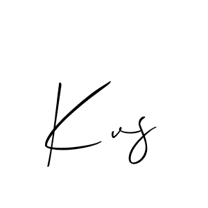 Create a beautiful signature design for name Kvs. With this signature (Allison_Script) fonts, you can make a handwritten signature for free. Kvs signature style 2 images and pictures png