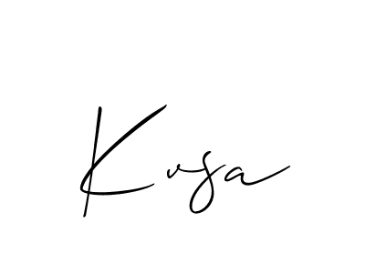 Make a beautiful signature design for name Kvsa. Use this online signature maker to create a handwritten signature for free. Kvsa signature style 2 images and pictures png