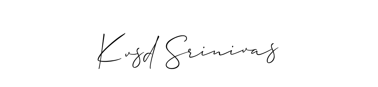 How to make Kvsd Srinivas signature? Allison_Script is a professional autograph style. Create handwritten signature for Kvsd Srinivas name. Kvsd Srinivas signature style 2 images and pictures png