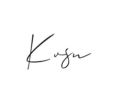 Also we have Kvsn name is the best signature style. Create professional handwritten signature collection using Allison_Script autograph style. Kvsn signature style 2 images and pictures png