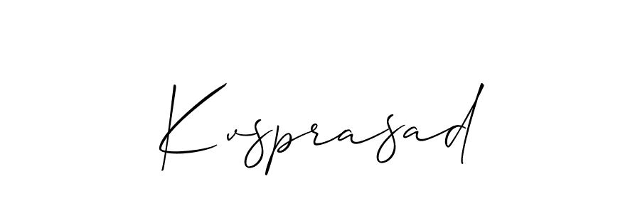 Design your own signature with our free online signature maker. With this signature software, you can create a handwritten (Allison_Script) signature for name Kvsprasad. Kvsprasad signature style 2 images and pictures png