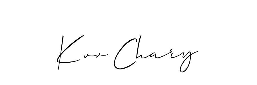 You should practise on your own different ways (Allison_Script) to write your name (Kvv Chary) in signature. don't let someone else do it for you. Kvv Chary signature style 2 images and pictures png