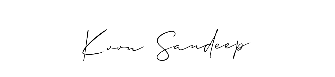 Create a beautiful signature design for name Kvvn  Sandeep. With this signature (Allison_Script) fonts, you can make a handwritten signature for free. Kvvn  Sandeep signature style 2 images and pictures png