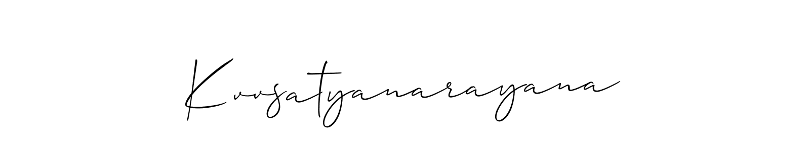 How to make Kvvsatyanarayana signature? Allison_Script is a professional autograph style. Create handwritten signature for Kvvsatyanarayana name. Kvvsatyanarayana signature style 2 images and pictures png