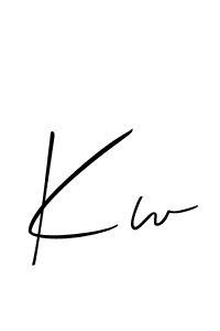 if you are searching for the best signature style for your name Kw. so please give up your signature search. here we have designed multiple signature styles  using Allison_Script. Kw signature style 2 images and pictures png