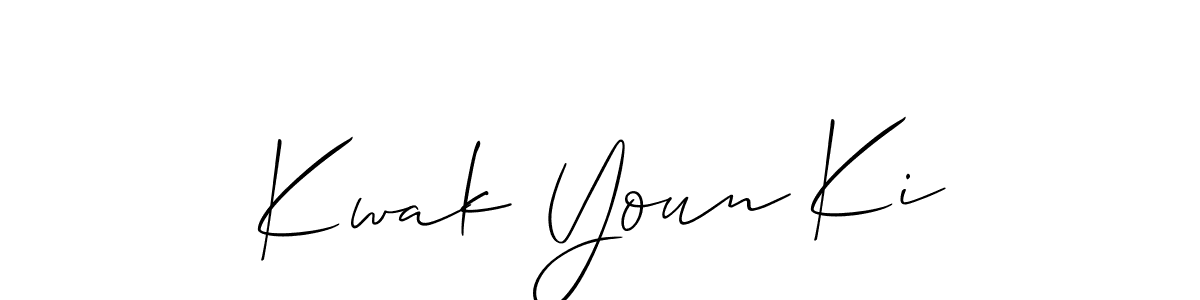 if you are searching for the best signature style for your name Kwak Youn Ki. so please give up your signature search. here we have designed multiple signature styles  using Allison_Script. Kwak Youn Ki signature style 2 images and pictures png