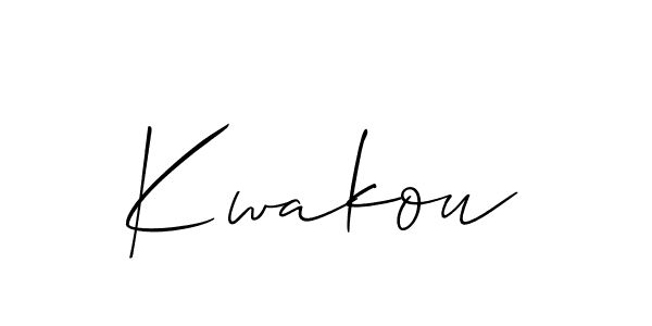 You should practise on your own different ways (Allison_Script) to write your name (Kwakou) in signature. don't let someone else do it for you. Kwakou signature style 2 images and pictures png