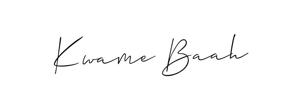 if you are searching for the best signature style for your name Kwame Baah. so please give up your signature search. here we have designed multiple signature styles  using Allison_Script. Kwame Baah signature style 2 images and pictures png