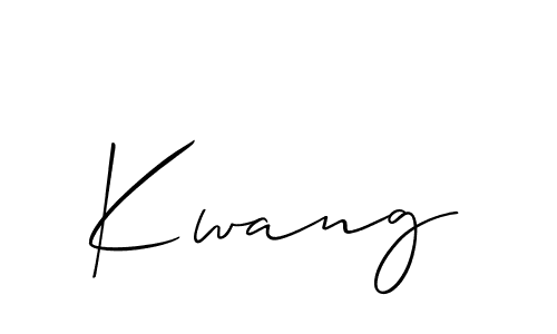 Make a beautiful signature design for name Kwang. With this signature (Allison_Script) style, you can create a handwritten signature for free. Kwang signature style 2 images and pictures png