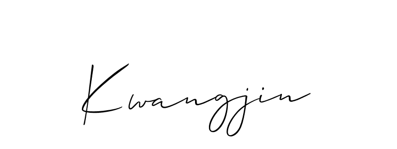 How to Draw Kwangjin signature style? Allison_Script is a latest design signature styles for name Kwangjin. Kwangjin signature style 2 images and pictures png