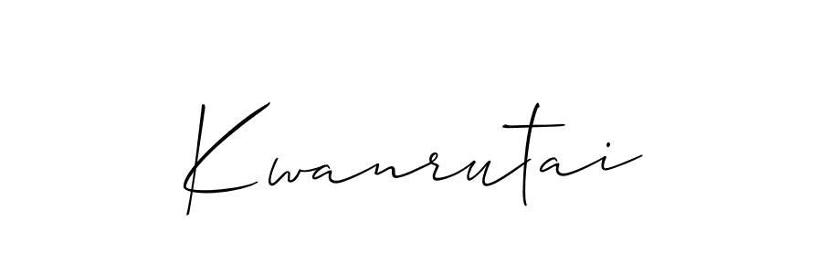 Also You can easily find your signature by using the search form. We will create Kwanrutai name handwritten signature images for you free of cost using Allison_Script sign style. Kwanrutai signature style 2 images and pictures png