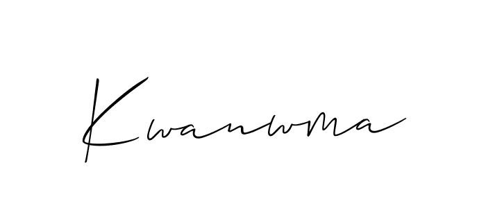Use a signature maker to create a handwritten signature online. With this signature software, you can design (Allison_Script) your own signature for name Kwanwma. Kwanwma signature style 2 images and pictures png