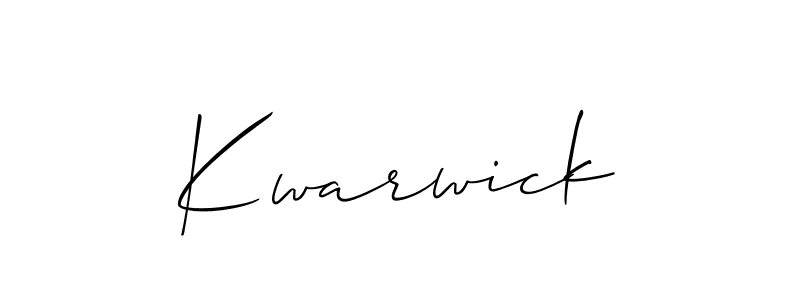 You should practise on your own different ways (Allison_Script) to write your name (Kwarwick) in signature. don't let someone else do it for you. Kwarwick signature style 2 images and pictures png