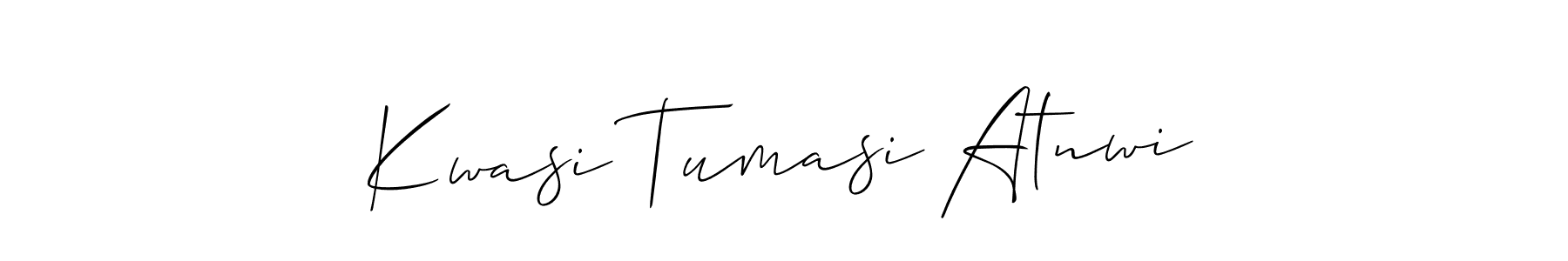 Also we have Kwasi Tumasi Atnwi name is the best signature style. Create professional handwritten signature collection using Allison_Script autograph style. Kwasi Tumasi Atnwi signature style 2 images and pictures png