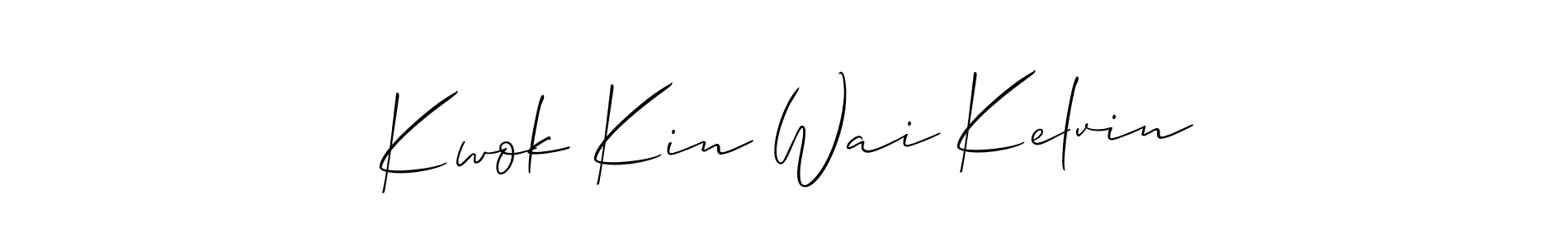 You should practise on your own different ways (Allison_Script) to write your name (Kwok Kin Wai Kelvin) in signature. don't let someone else do it for you. Kwok Kin Wai Kelvin signature style 2 images and pictures png
