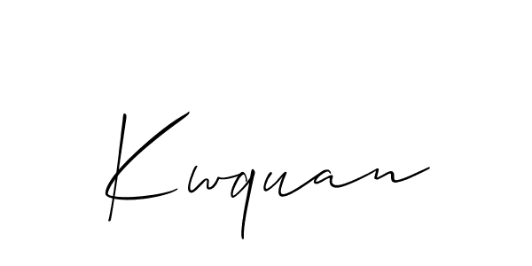 The best way (Allison_Script) to make a short signature is to pick only two or three words in your name. The name Kwquan include a total of six letters. For converting this name. Kwquan signature style 2 images and pictures png