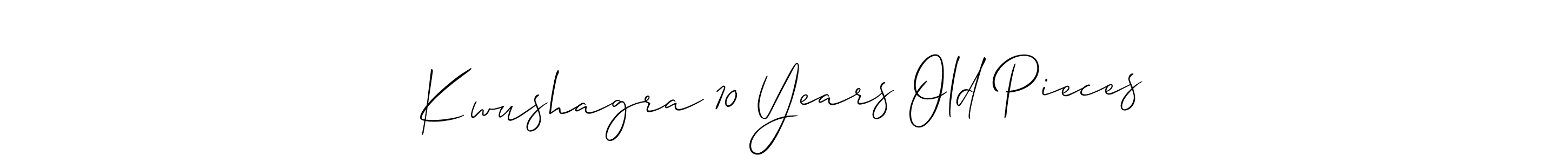 It looks lik you need a new signature style for name Kwushagra 10 Years Old Pieces. Design unique handwritten (Allison_Script) signature with our free signature maker in just a few clicks. Kwushagra 10 Years Old Pieces signature style 2 images and pictures png