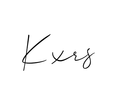 if you are searching for the best signature style for your name Kxrs. so please give up your signature search. here we have designed multiple signature styles  using Allison_Script. Kxrs signature style 2 images and pictures png