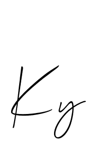 The best way (Allison_Script) to make a short signature is to pick only two or three words in your name. The name Ky include a total of six letters. For converting this name. Ky signature style 2 images and pictures png