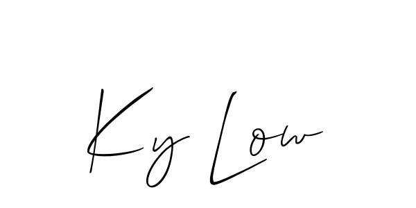 How to make Ky Low name signature. Use Allison_Script style for creating short signs online. This is the latest handwritten sign. Ky Low signature style 2 images and pictures png