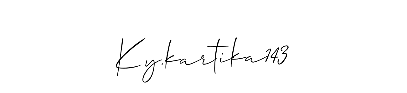 Make a short Ky.kartika143 signature style. Manage your documents anywhere anytime using Allison_Script. Create and add eSignatures, submit forms, share and send files easily. Ky.kartika143 signature style 2 images and pictures png