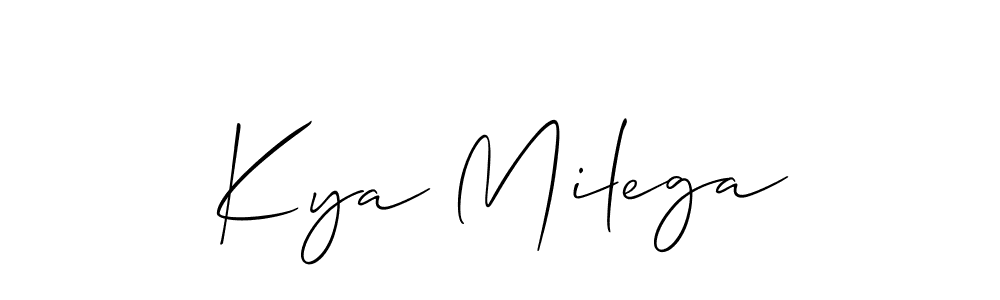 Check out images of Autograph of Kya Milega name. Actor Kya Milega Signature Style. Allison_Script is a professional sign style online. Kya Milega signature style 2 images and pictures png