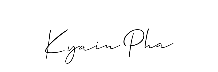 Create a beautiful signature design for name Kyain Pha. With this signature (Allison_Script) fonts, you can make a handwritten signature for free. Kyain Pha signature style 2 images and pictures png