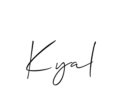 Similarly Allison_Script is the best handwritten signature design. Signature creator online .You can use it as an online autograph creator for name Kyal. Kyal signature style 2 images and pictures png