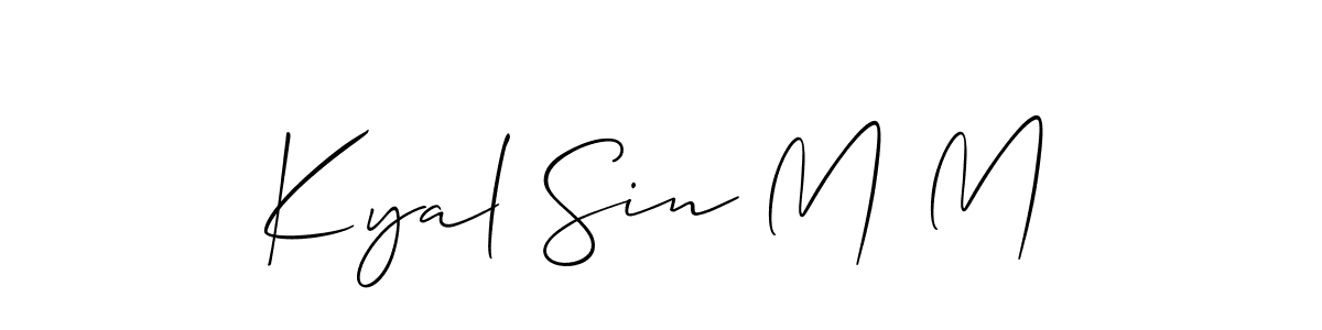 Once you've used our free online signature maker to create your best signature Allison_Script style, it's time to enjoy all of the benefits that Kyal Sin M M name signing documents. Kyal Sin M M signature style 2 images and pictures png